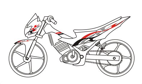 Gambar sketsa mewarnai sepeda motor share to. Gambar Motor Drag Menggunakan Pensil | rosaemente.com