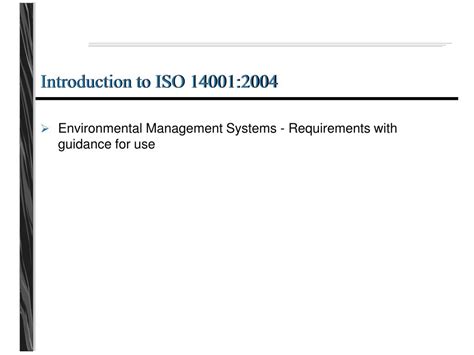 Ppt Environmental Management Systems And Iso 14001 Overview