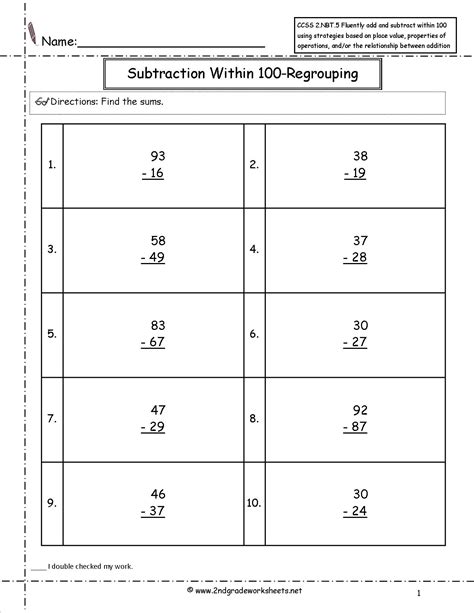 Free Printable Addition And Subtraction Worksheets With Regrouping