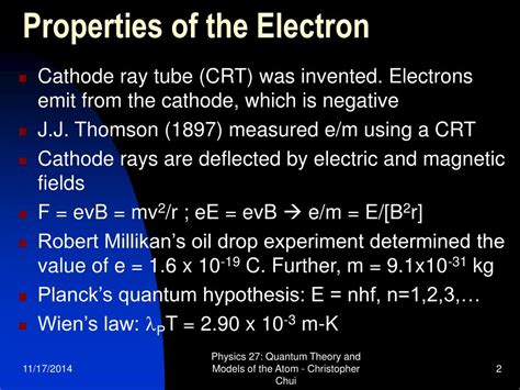 Ppt Physics 27 Early Quantum Theory And Models Of The Atom