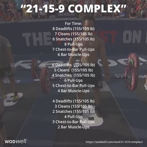 21 15 9 Complex Workout Functional Fitness Wod Wodwell Pull Up