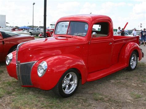 1940 Ford Pickup Truck Hot Rod Pickup Wheels Red Transportation