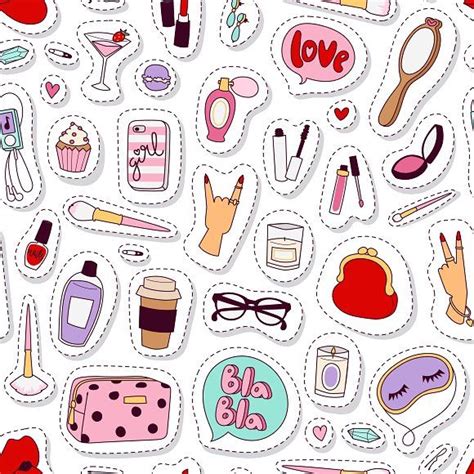 Fashion Patch Elements Pattern Sticker Design Aesthetic Stickers