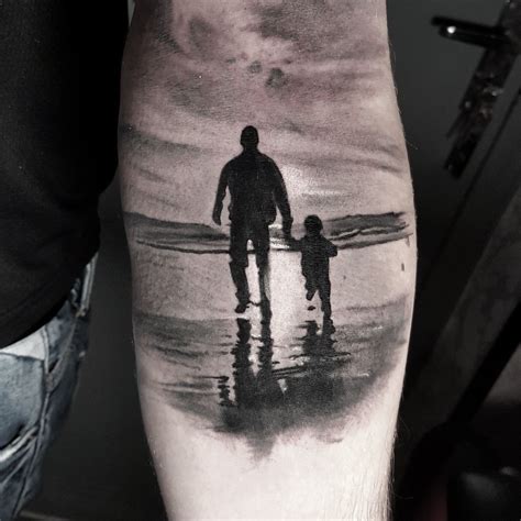 Father And Son Memory Silhouette Dad Tattoos Father Daughter Tattoos