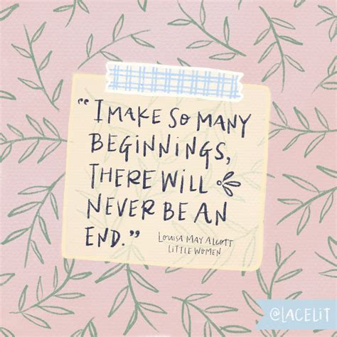 Llustrated Louisa May Alcott Quote By Kimberly Taylor Pestell Lacelit