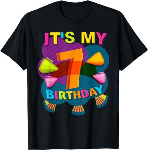 Its My 7th Birthday 7 Years Old Boys Girls 7th Birthday T