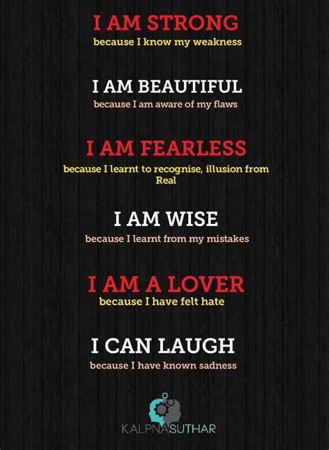 I Am Strong I Am Beautiful I Am Fearless I Am Wise I