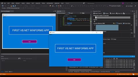 Vbnet Winforms App In Visual Studio 2019 Getting Started Youtube