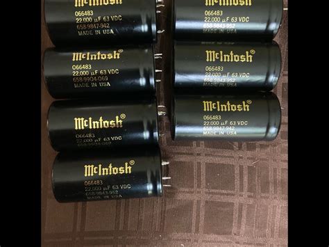 Lot 7 Mcintosh Electrolytic Capacitors 658 9847 942 22000 Mfd 63vdcの