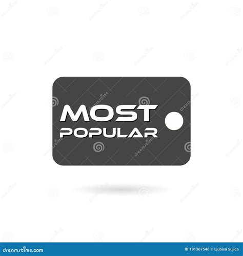 Most Popular Sign With Shadow Stock Vector Illustration Of Internet