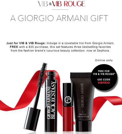 Sephora Gwp From Giorgio Armani Vib And Vib Rouge Only Whats Up Mailbox
