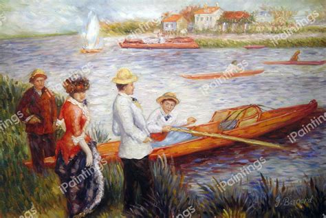 Oarsmen At Chatou Painting By Pierre Auguste Renoir Reproduction