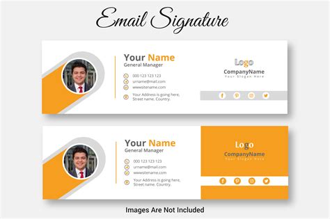 Email Signature Or Email Footer Template Graphic By Tahmins Design