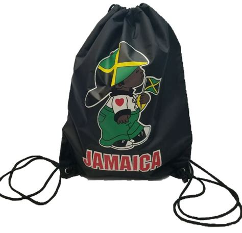 jamaica jamaican flag drawstring backpack tote bag cinch sack handbag soccer gym ebay