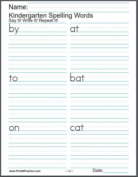 672 Printable Spelling Worksheets ⭐ Easy Spelling Practice Worksheets