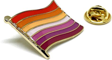 New Lesbian Flag Lgbt Gay Pride Rainbow Enamel Lapel Pin