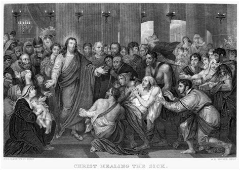 Christ Healing The Sick Nsteel Engraving After The Painting By
