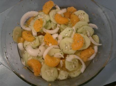 Mandarin orange couscous salad recipe. Sweet Cucumber and Mandarin Orange Salad Recipe | SparkRecipes