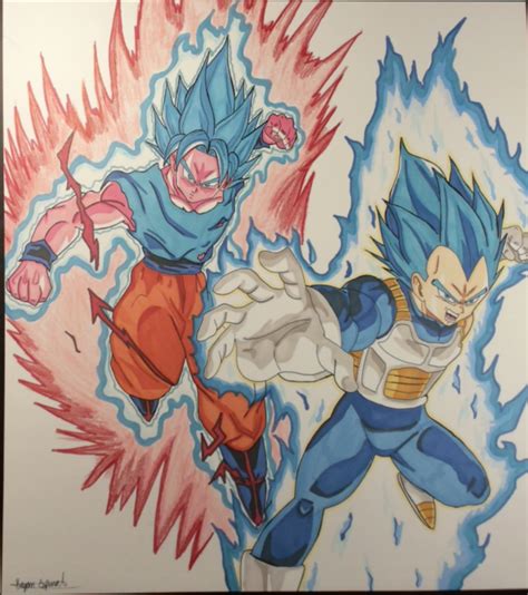 Vegeta Vs Goku Drawing