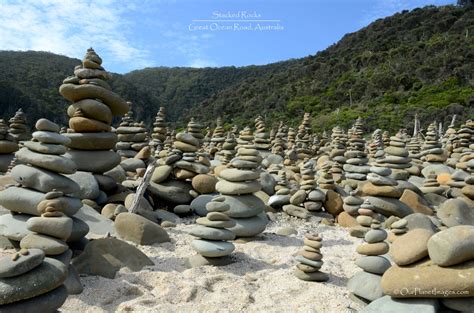 Stacked Rocks Cairns Great Ocean Raod Australia