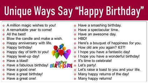 Creative Ways Ways To Say Happy Birthday