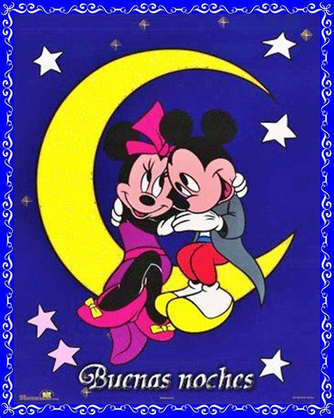 Buenas Noches Mickey Y Minnie En La Luna Imagenes Y Carteles