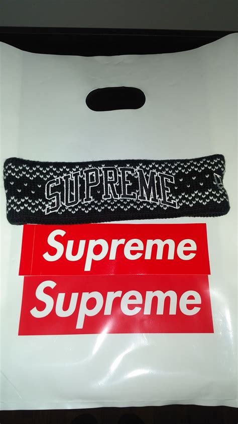 Supreme 2017 Supreme X New Era Arc Logo Headband In Black Grailed