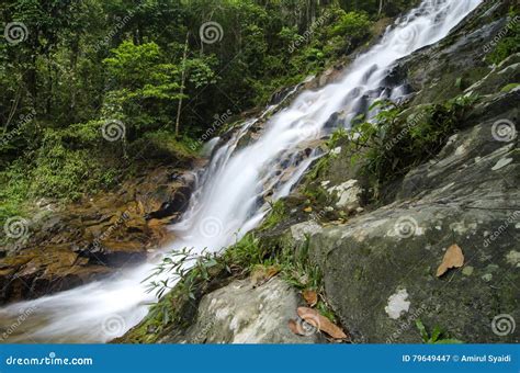 Beautiful In Nature Amazing Cascading Tropical Waterfall Wet And
