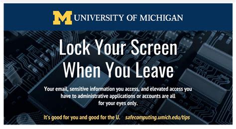 U M Its Ann Arbor On Twitter Remember To Lock Your Screen When