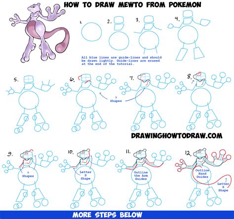 Steps How To Draw Pokemon Characters