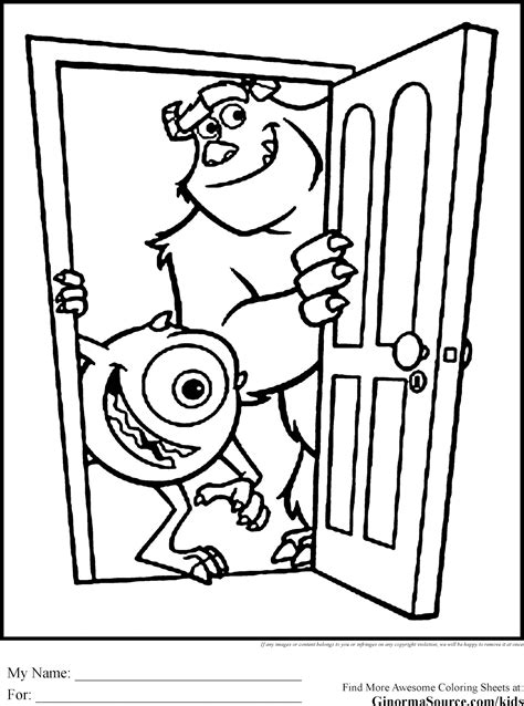 Meet james sulley sullivan in monsters inc coloring page : Mike Wazowski Coloring Page at GetColorings.com | Free ...