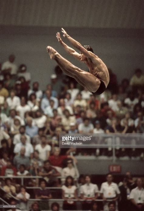 Greg Louganis Of The Usa Competes In The Mens 10m Platform Event Of