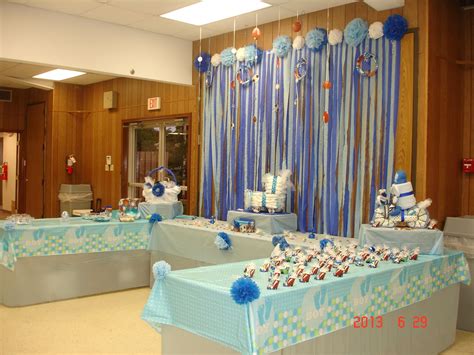 It celebrates the delivery or expected birth of a child or the transformation of a woman into a mother. Baby shower set up for presents, games and favors | Prince ...