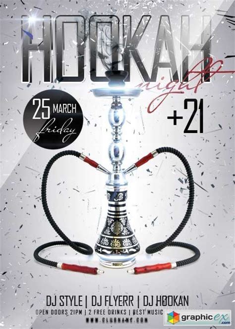 Hookah Night Psd Flyer Template Free Download Vector Stock Image