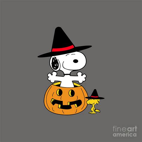 Snoopy Happy Halloween Drawing By Elizabeth J Campbell Fine Art America
