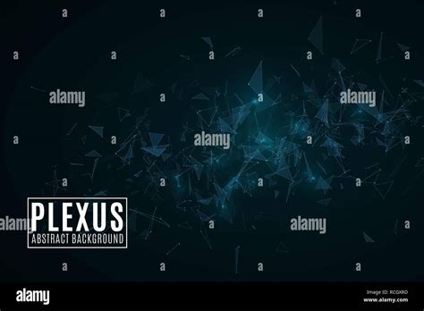 Plexus Abstract Background Modern Futuristic Geometric Design Flying