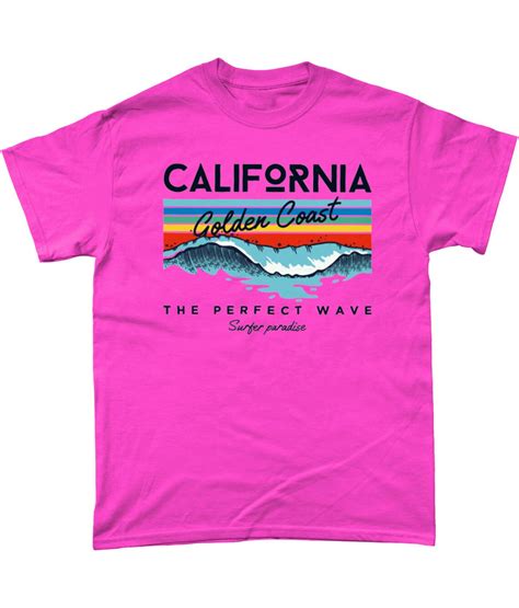 Surfing T Shirt California Golden Coast Surfing Cool Retro Etsy