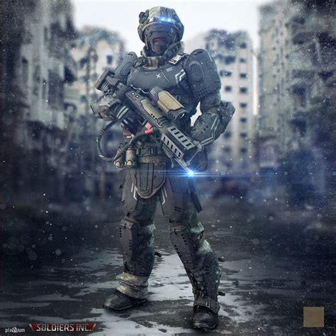 Obriys Works Battle Armor Future Soldier 3d Characters