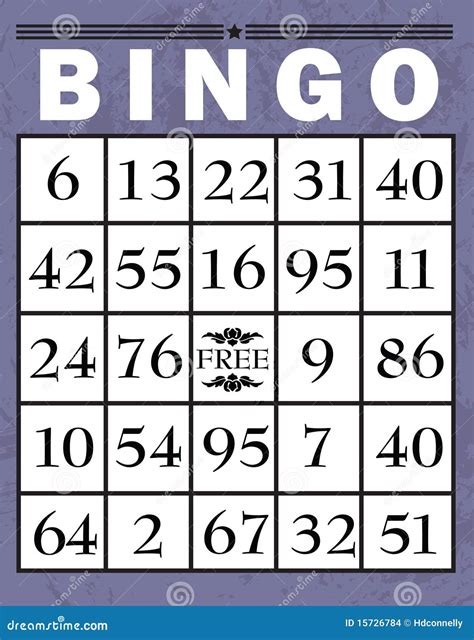 Bingo Card Stock Images Image 15726784