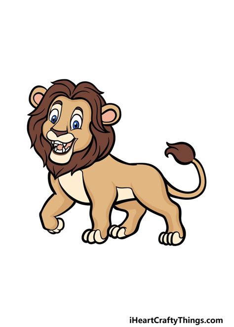 Cartoon Lion Drawing How To Draw A Cartoon Lion Step By Step