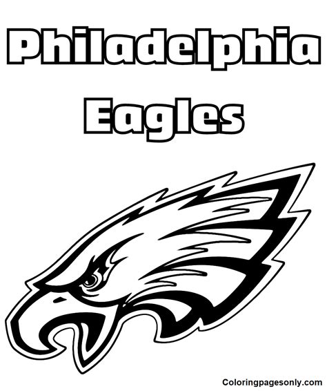 Cool Coloring Pages Philadelphia Eagles NFL American Football