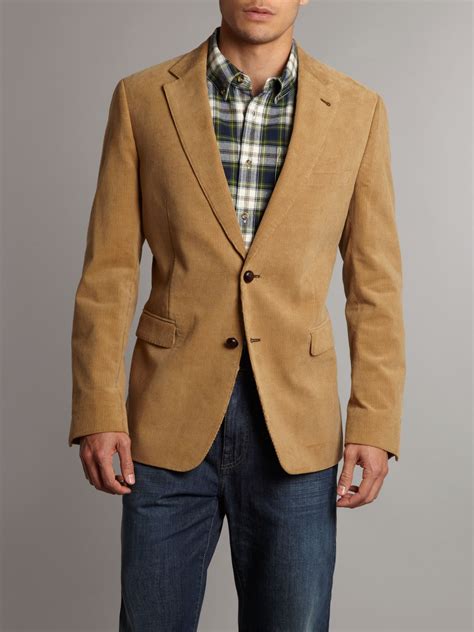 Gant Single Breasted Corduroy Jacket In Brown For Men Lyst