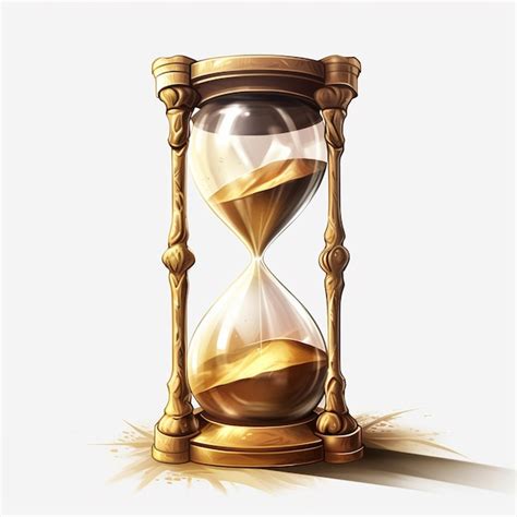 Premium Ai Image Beautiful Realistic Gold Hourglass