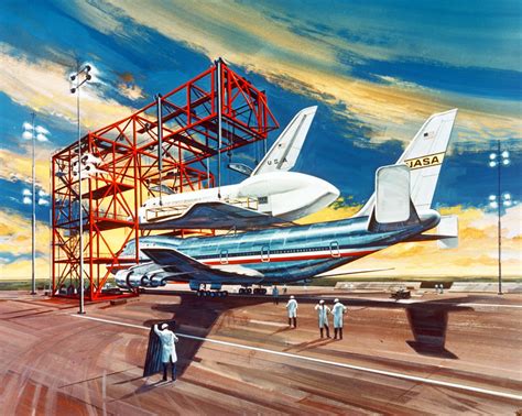 Maddd Science Concept Art Space Illustration Space Shuttle