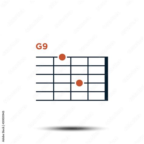 G9 Basic Guitar Chord Chart Icon Vector Template Vector De Stock