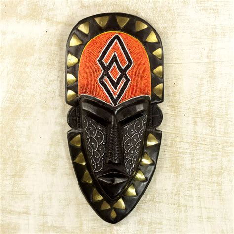 Authentic African Hand Made Fearless Warrior Mask By Awudu Saaed The