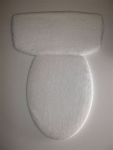 Bathroom Terry Cloth Toilet Seat Lid Cover And Tank Lid Cover Set