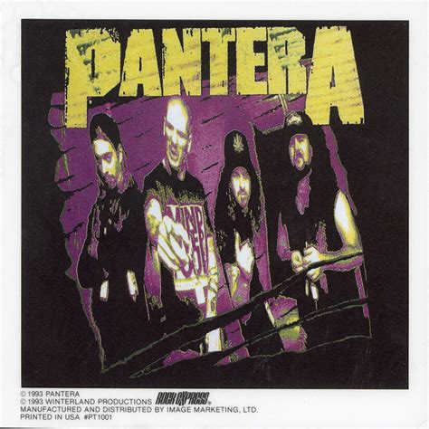 Pantera Purple Static Sticker Famous Rock Shop