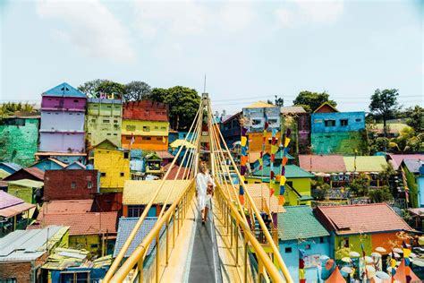 Jodipan Colorful Rainbow Village In Malang Java Indonesia