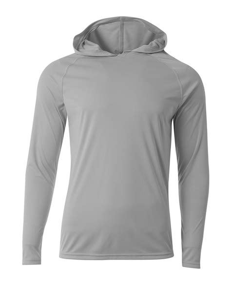 A4 Mens Cooling Performance Long Sleeve Hooded T Shirt Us Generic